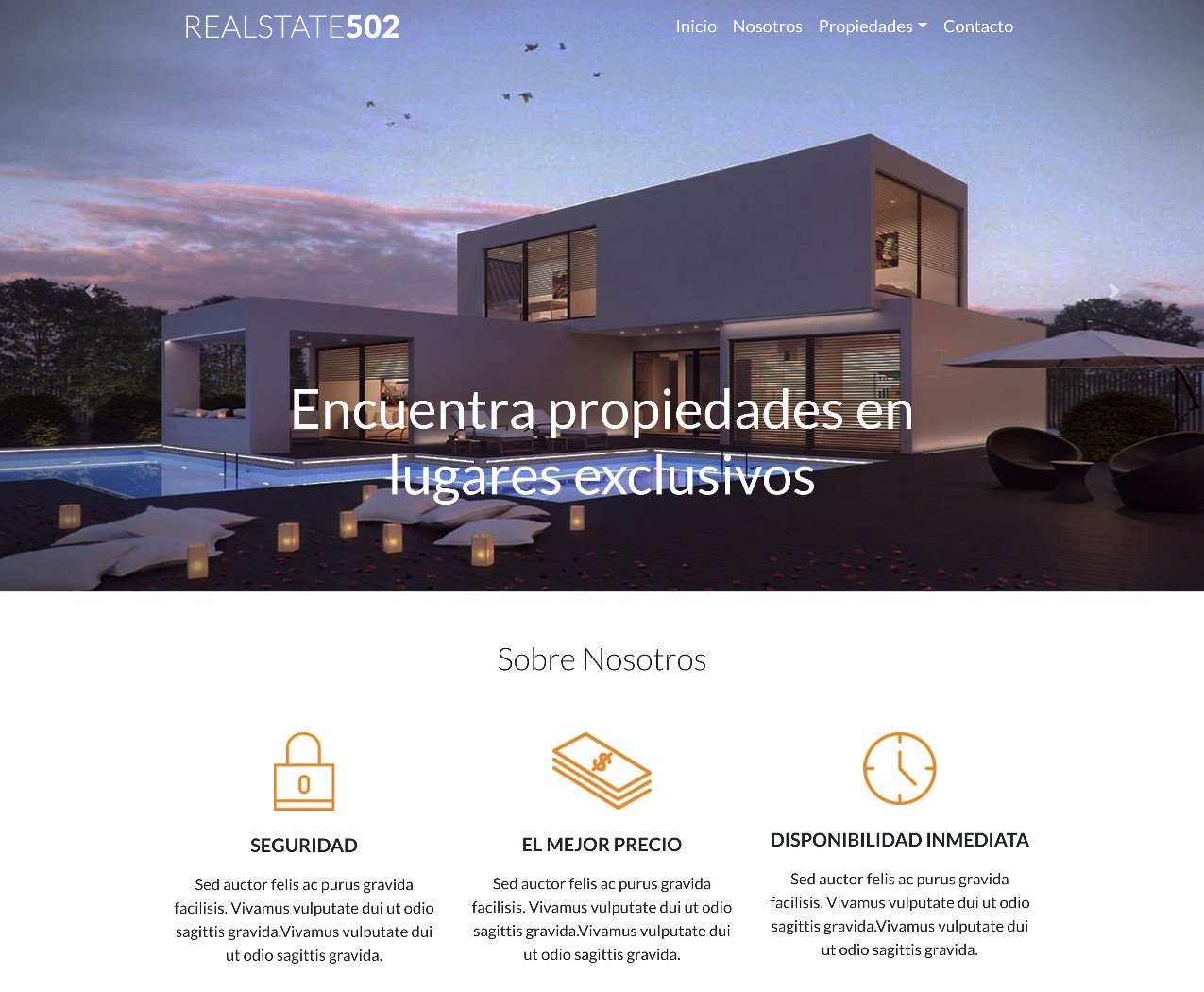 a Real Estate Web Page