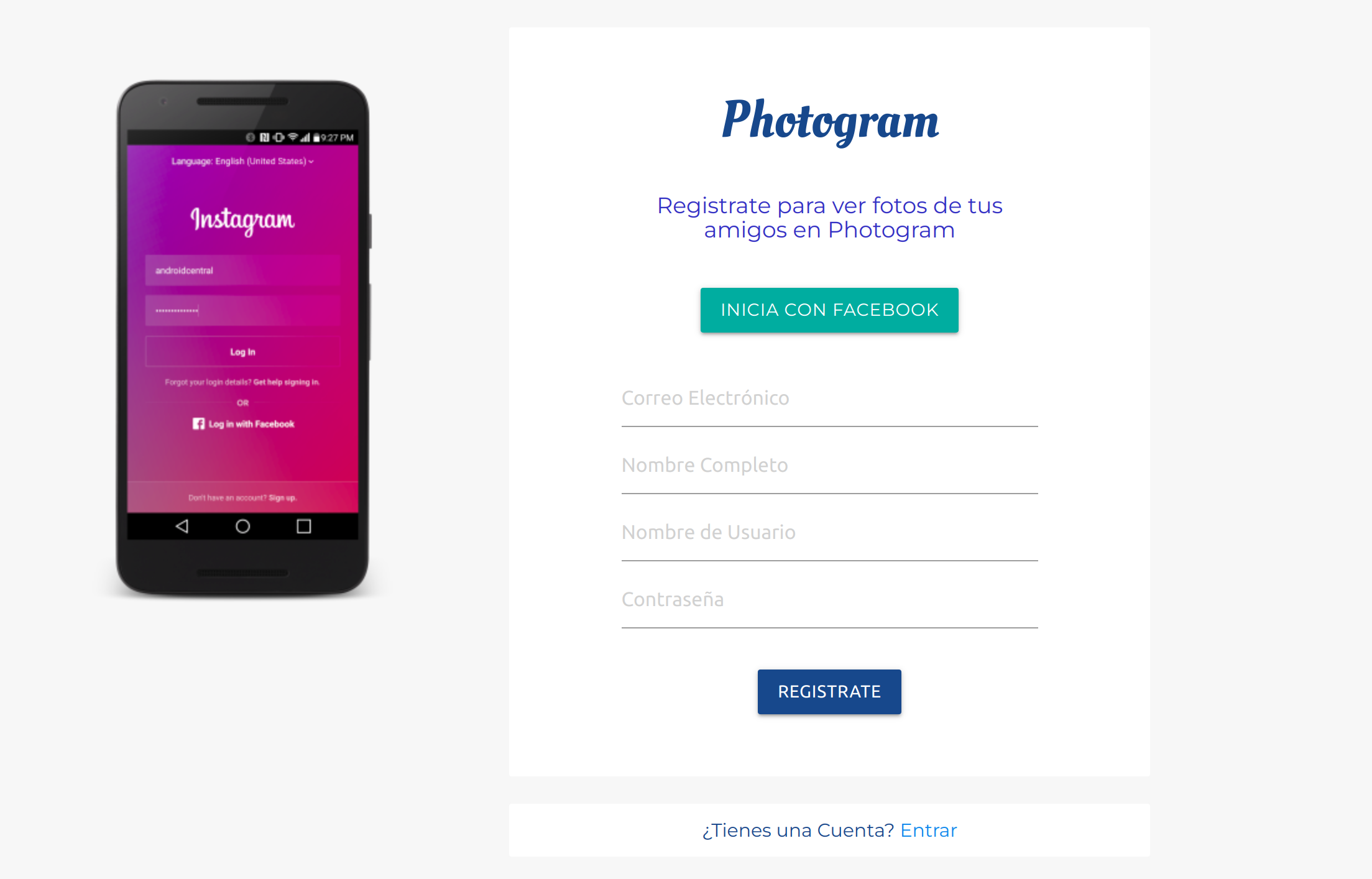 Instagram Login Page Clone with HTML + CSS + Javascript