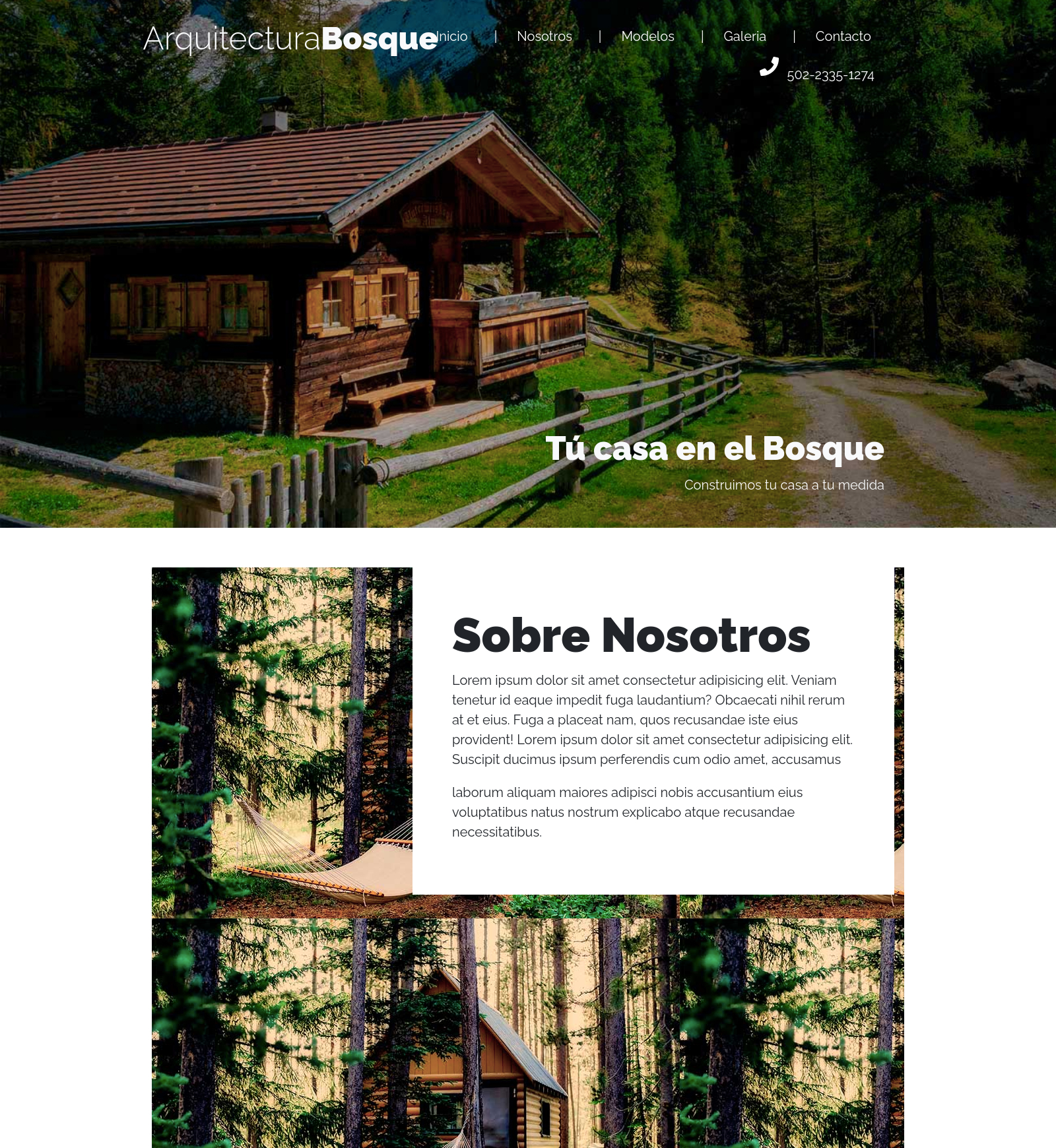 Diseño pagina casas canadienses